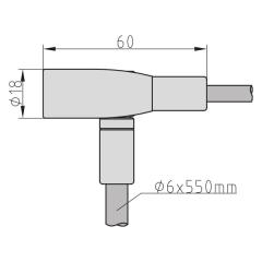 Seilschloss mit Schlüssel | Länge 55 cm - Durchmesser 6  mm - rot