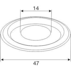 BMB Abdeckrosette zu Türspion MS verchr.ID 14 mm AD 46 mm