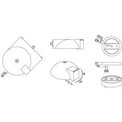 Bodentürstopper 3699 D.70/75 mm H.18/22 mm VA ma Dübelmontage