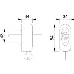 Hoppe Ros.AUS950S 100NM Alu.F1/naturf.32mm SecuSelect®/Secu100®/Secustik® abschl.Hoppe