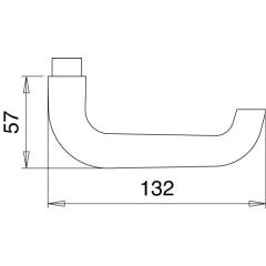 edi - Türdrückerpaar 104Z Alu.F1 o.Rosetten 4-KT.8 mm