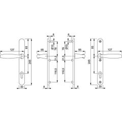 Hoppe Profil-Garnitur New York Aluminium (F1) PZ