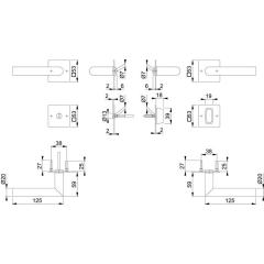 Hoppe Rosettengarnitur Amsterdam E1400Z/848N/848NS