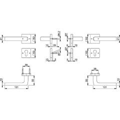 Hoppe FS-Garnitur Dallas Edelstahl (F69) PZ