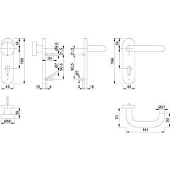 Hoppe FS-Garnitur Paris Aluminium (F1) PZ