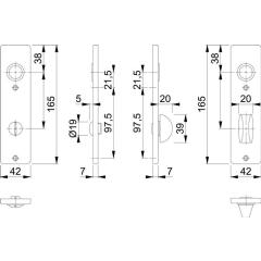 Hoppe Kurzschildpaar 202KP Alu.F2 SK/OL PA Hoppe