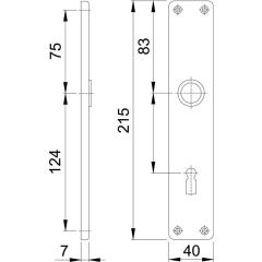 Hoppe Langschildpaar 202SP F4/bronzef.F4 BB 72mm Hoppe