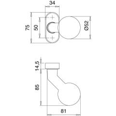 edi - Profiltürknopf 2033/4020 Material Alu.F12