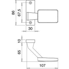 edi - Türknopf 1386/0000 Alu.F1 Aufnahme M12 gekr.