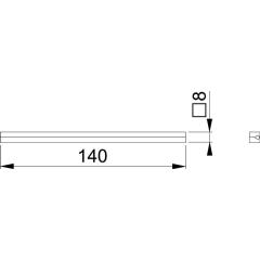 Hoppe VK Profilstift 4-KT.8x140mm Fe verz.2-tlg.Hoppe