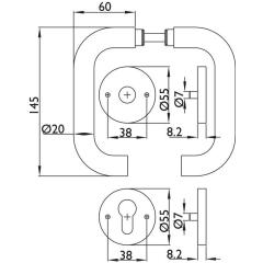 FS-Garnitur Basic 2 VA 62 D/K TS 40?58 mm PZ rund  DIN L/R