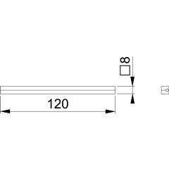 Hoppe VK Profilstift 4-KT.8x120mm Fe verz.2-tlg.Hoppe