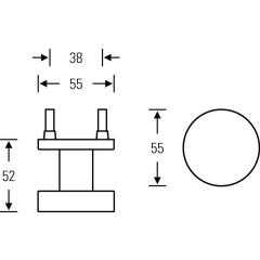 FSB Türknopf 23 0829 03400 Alu.0105 Aufnahme M12 ger.