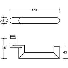 HEWI Rosetten-Drückergarnitur 162PBR03.643 PA 90 ma PZ-PZ DIN L/R rund